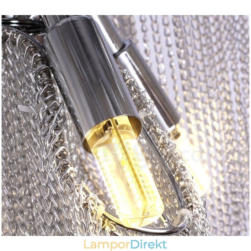 Aluminium Tofsar Ljuskrona Designer Pendel Light Silver Färg