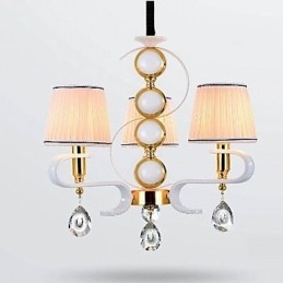 Tyg Ljuskrona 3 Ljus Modern Minimalistisk Högklassig Lampa