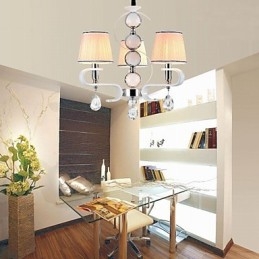 Tyg Ljuskrona 3 Ljus Modern Minimalistisk Högklassig Lampa