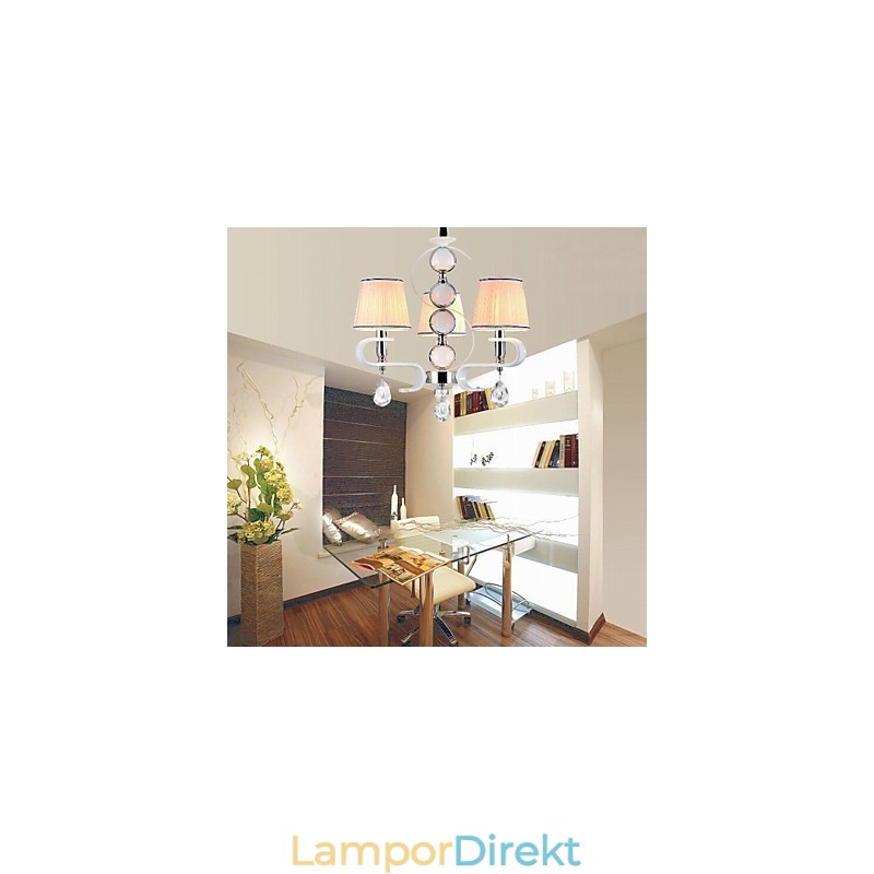 Tyg Ljuskrona 3 Ljus Modern Minimalistisk Högklassig Lampa