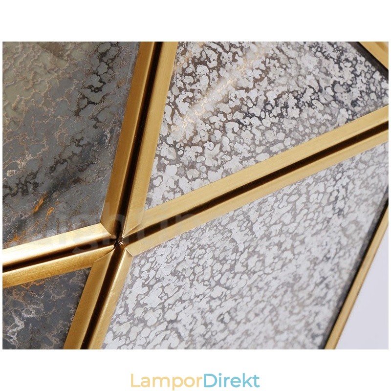 Pure Brass Rustic Lodge Nordic Style Pendellampa Med Glasskärm