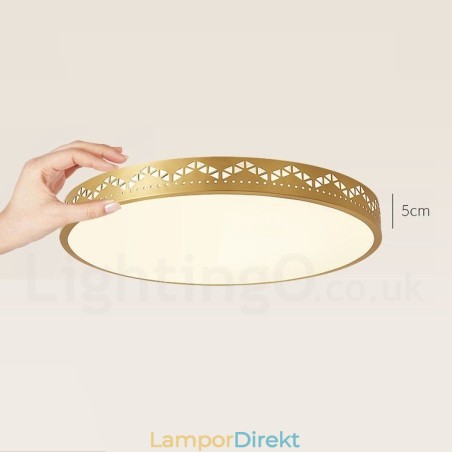 Rund Ren Mässing Modern Modern Nordisk Stil Infälld Taklampa Med Akrylskärm Rund Ren Mässing Modern Modern Nordisk Stil Infälld Taklampa Med Akrylskärm