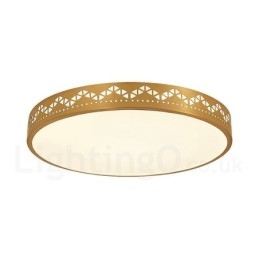 Rund Ren Mässing Modern Modern Nordisk Stil Infälld Taklampa Med Akrylskärm