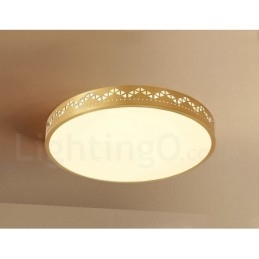 Rund Ren Mässing Modern Modern Nordisk Stil Infälld Taklampa Med Akrylskärm
