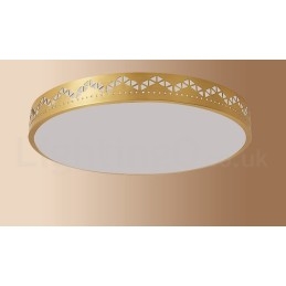 Rund Ren Mässing Modern Modern Nordisk Stil Infälld Taklampa Med Akrylskärm