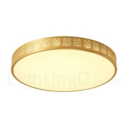 Rund Ren Mässing Modern Modern Nordisk Stil Infälld Taklampa Med Akrylskärm