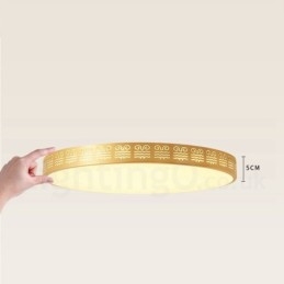 Rund Ren Mässing Modern Modern Nordisk Stil Infälld Taklampa Med Akrylskärm