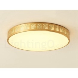 Rund Ren Mässing Modern Modern Nordisk Stil Infälld Taklampa Med Akrylskärm