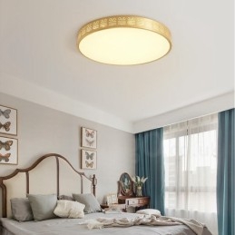 Rund Ren Mässing Modern Modern Nordisk Stil Infälld Taklampa Med Akrylskärm
