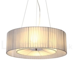 Drum 4 Light Pendel Modern Light Med Tygskärm