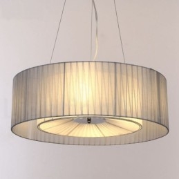 Drum 4 Light Pendel Modern Light Med Tygskärm