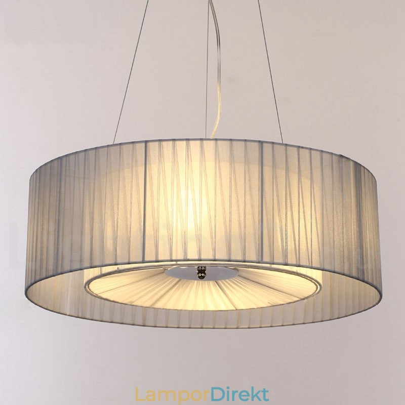 Drum 4 Light Pendel Modern Light Med Tygskärm