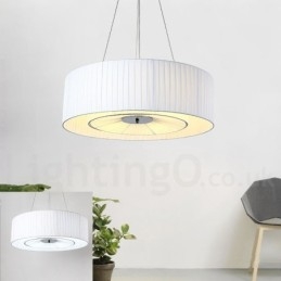 Drum 4 Light Pendel Modern Light Med Tygskärm