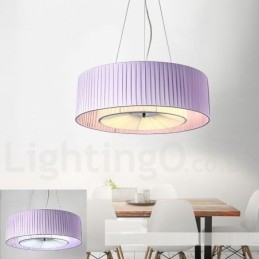 Drum 4 Light Pendel Modern Light Med Tygskärm