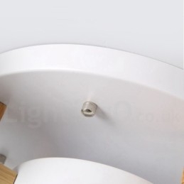 Trä Ljuskrona Modern Samtida Nordisk Stil Infälld Taklampa Med Akrylskärm
