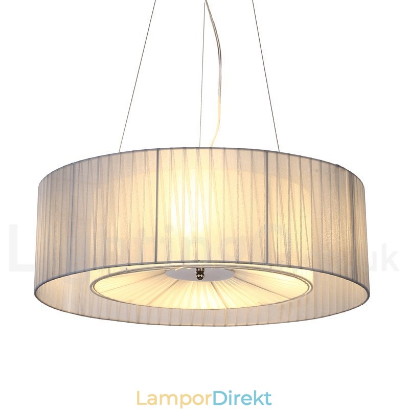 Drum 4 Light Pendel Modern Light Med Tygskärm