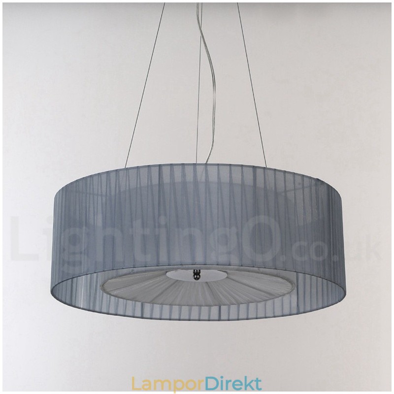 Drum 4 Light Pendel Modern Light Med Tygskärm