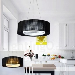 Drum 4 Light Pendel Modern Light Med Tygskärm