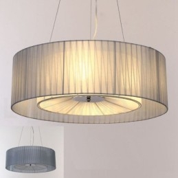 Drum 4 Light Pendel Modern Light Med Tygskärm