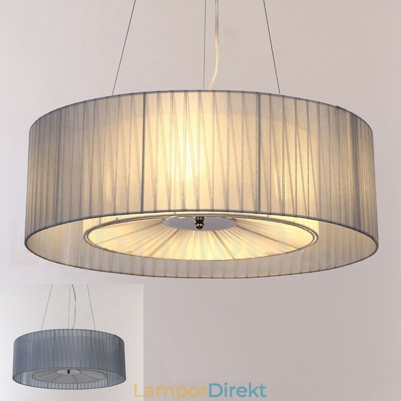 Drum 4 Light Pendel Modern Light Med Tygskärm