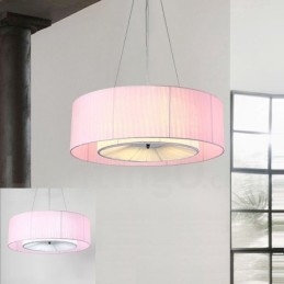 Drum 4 Light Pendel Modern Light Med Tygskärm
