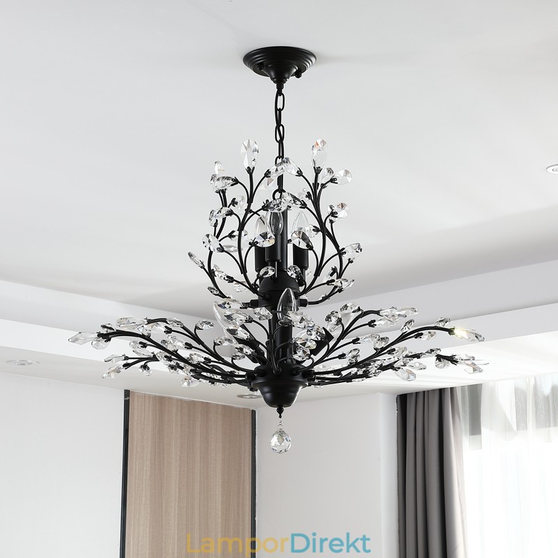 Kristalljärn Målning Ljuskrona Med Crystal Modern Belysning Lampa