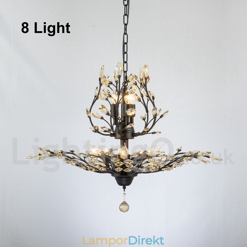 Kristalljärn Målning Ljuskrona Med Crystal Modern Belysning Lampa