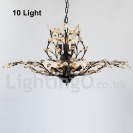 Kristalljärn Målning Ljuskrona Med Crystal Modern Belysning Lampa