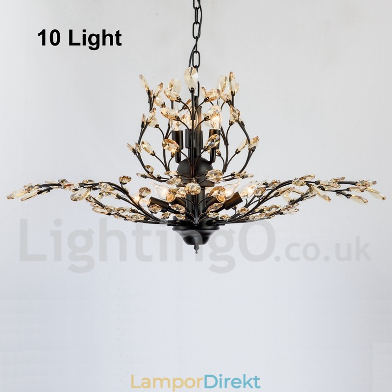 Kristalljärn Målning Ljuskrona Med Crystal Modern Belysning Lampa