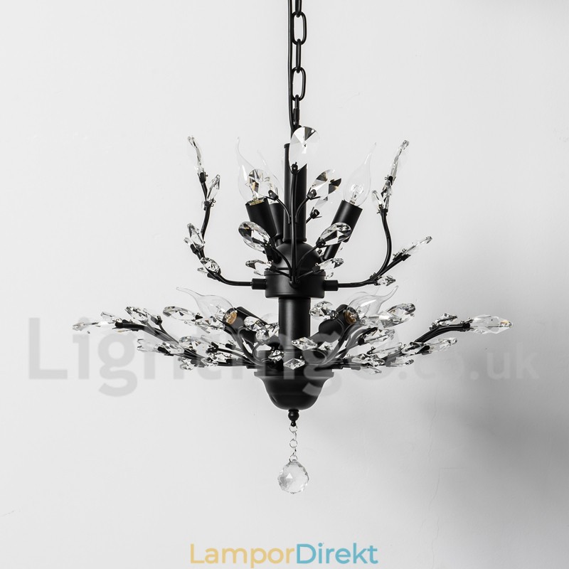Kristalljärn Målning Ljuskrona Med Crystal Modern Belysning Lampa