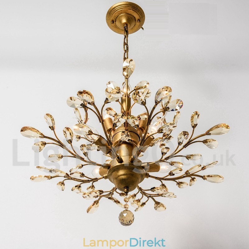 Kristalljärn Målning Ljuskrona Med Crystal Modern Belysning Lampa