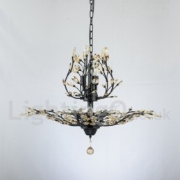 Kristalljärn Målning Ljuskrona Med Crystal Modern Belysning Lampa