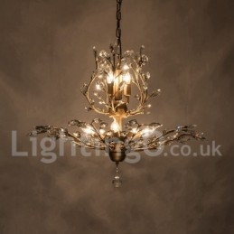 Kristalljärn Målning Ljuskrona Med Crystal Modern Belysning Lampa