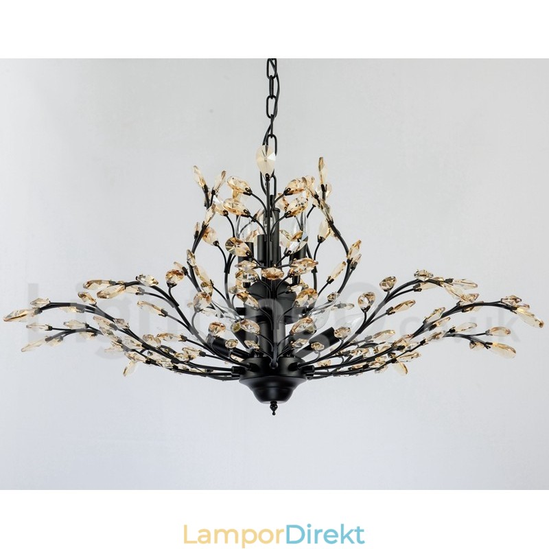 Kristalljärn Målning Ljuskrona Med Crystal Modern Belysning Lampa