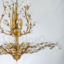 Kristalljärn Målning Ljuskrona Med Crystal Modern Belysning Lampa