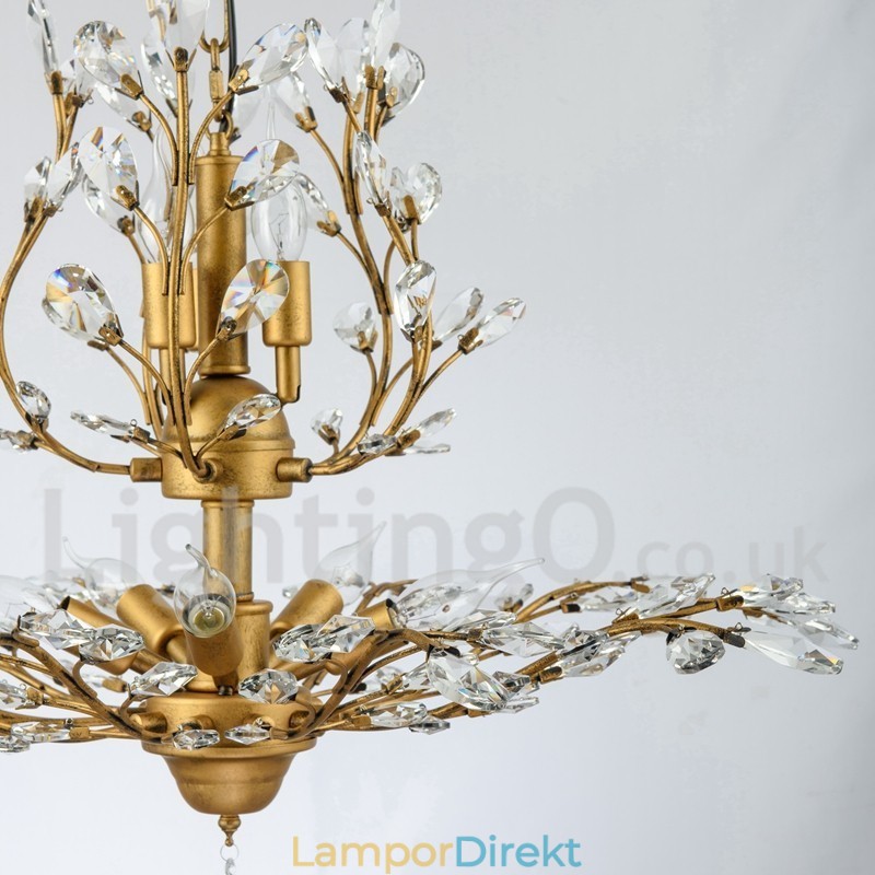 Kristalljärn Målning Ljuskrona Med Crystal Modern Belysning Lampa
