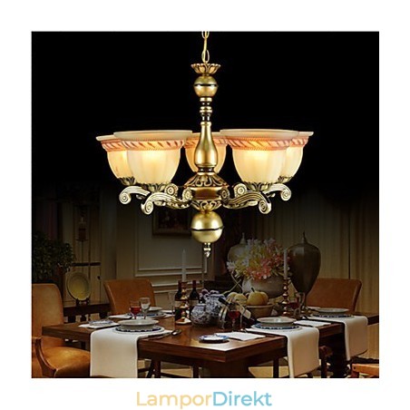 Ljuskrona Five Lights Bronze European Retro Classic Ljuskrona Five Lights Bronze European Retro Classic