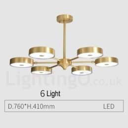 Ren Mässing Rustik Lodge Roterbar Ljuskrona Med Akrylskärmar