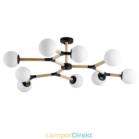 Trä Nordic Modern Magic Bean Trä Molekylär Ljuskrona Med Glasskärmar Trä Nordic Modern Magic Bean Trä Molekylär Ljuskrona Med Glasskärmar