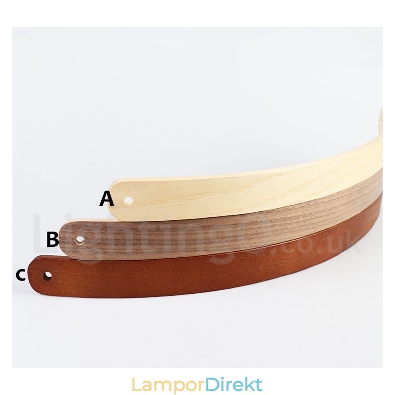 Multi Wood Colors Ring Modern Contemporary Pendellampa Med Akrylskärm