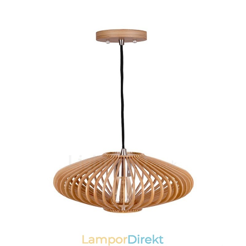 1 Ljus Lykta Vintage Trä Ljuskrona Industriell Vind Loft Trä Linjär Hängande Belysning