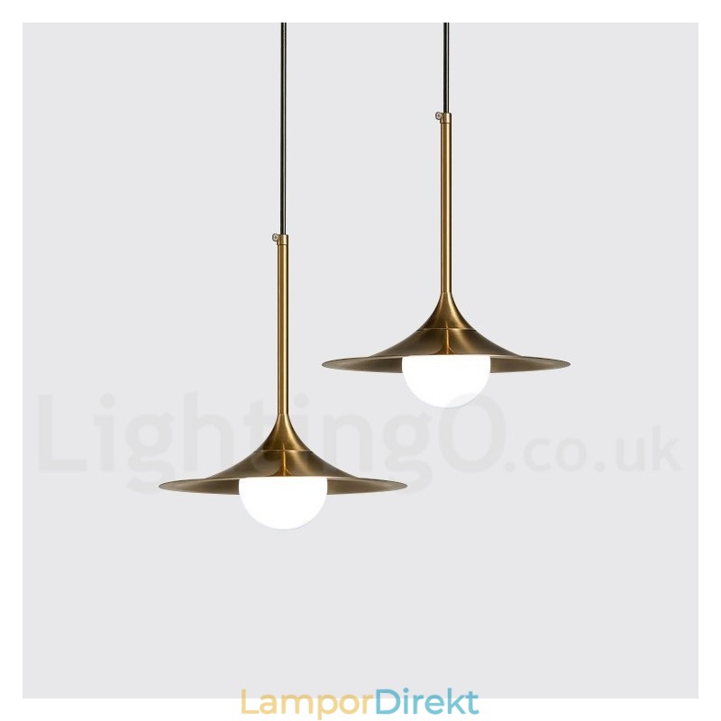 1 Ljus Industristil Guld Mini Stil Galvaniserad Lackerad Taklampa Med Glasskärm