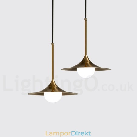 1 Ljus Industristil Guld Mini Stil Galvaniserad Lackerad Taklampa Med Glasskärm