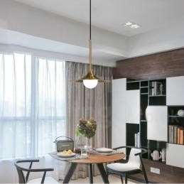 1 Ljus Industristil Guld Mini Stil Galvaniserad Lackerad Taklampa Med Glasskärm