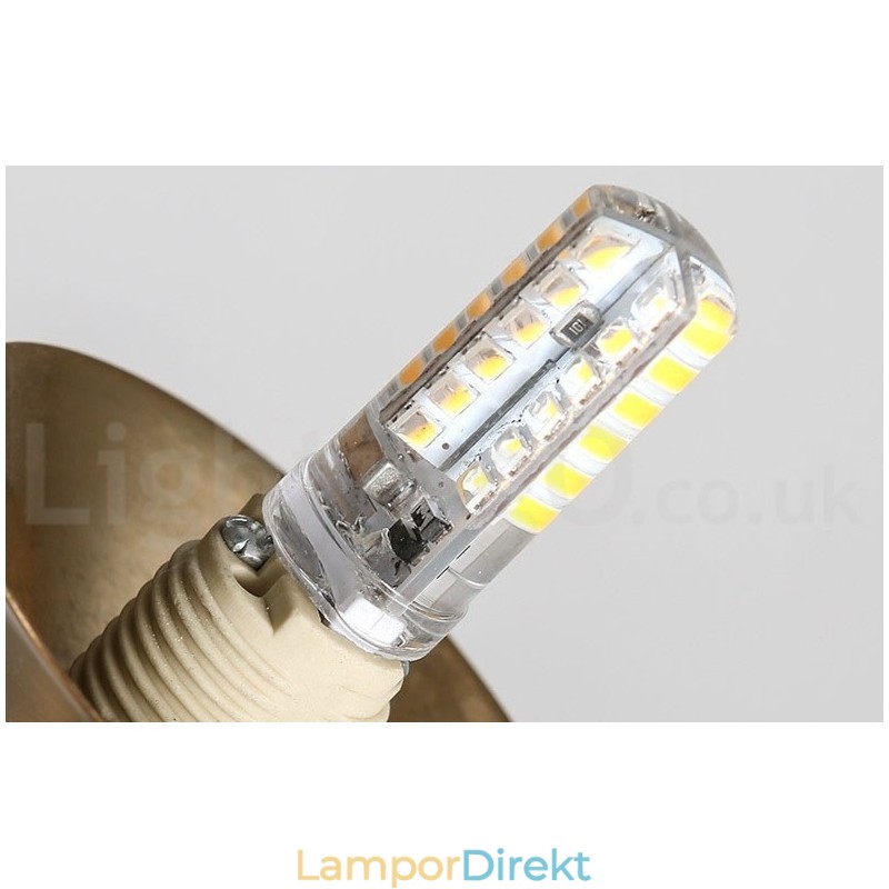 1 Ljus Industristil Guld Mini Stil Galvaniserad Lackerad Taklampa Med Glasskärm