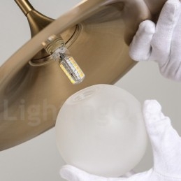 1 Ljus Industristil Guld Mini Stil Galvaniserad Lackerad Taklampa Med Glasskärm