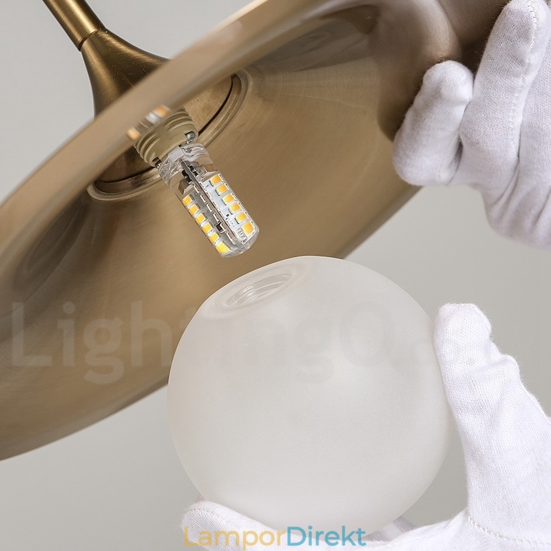 1 Ljus Industristil Guld Mini Stil Galvaniserad Lackerad Taklampa Med Glasskärm