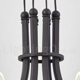 6 Ljus Nordisk Postmodern Design Ljuskrona Med Akrylskärmar