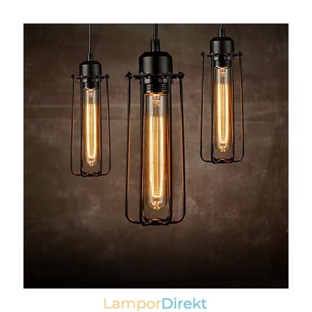 Ljuskrona Mini Style Rustic Lodge Retro Metal 3 Light Pendel Light Ljuskrona Mini Style Rustic Lodge Retro Metal 3 Light Pendel Light