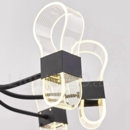 10 Ljus Nordic Post Modern 2021 Designkrona Med Akrylskärmar
